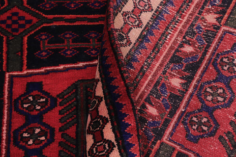 handmade Traditional Vintage Red Tan Hand Knotted RUNNER 100% WOOL area rug 4 x 8
