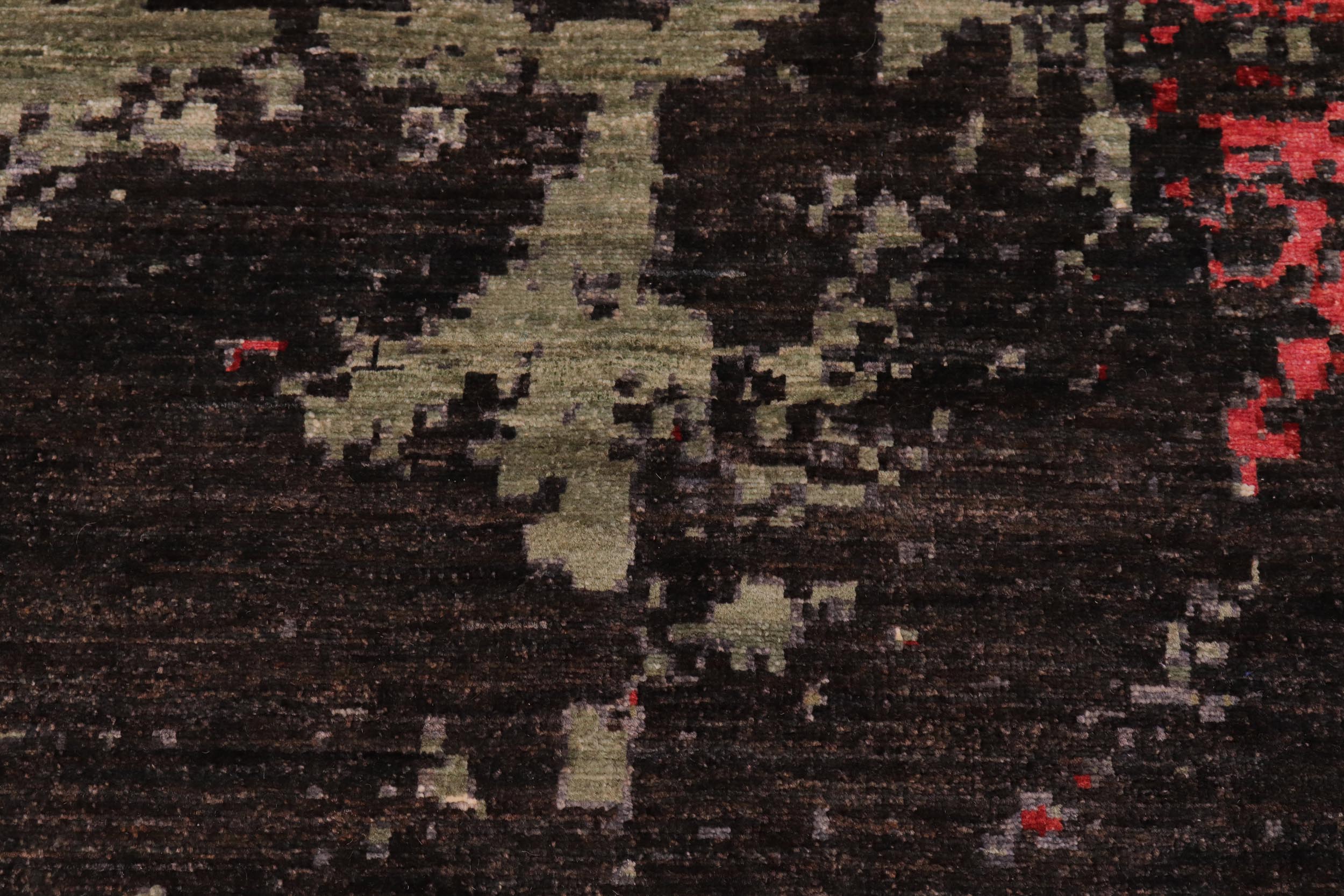 handmade Modern Modern Black Red Hand Knotted RECTANGLE WOOL&SILK area rug 10' x 14'