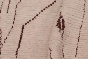 handmade Geometric Berjusta Beige Brown Hand Knotted RECTANGLE 100% WOOL area rug 8' x 10'