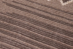 handmade Geometric Berjusta Brown Beige Hand Knotted RECTANGLE 100% WOOL area rug 9' x 12'