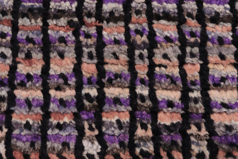 handmade Geometric Berjusta Black Rust Hand Knotted RECTANGLE 100% WOOL area rug 5' x 7'