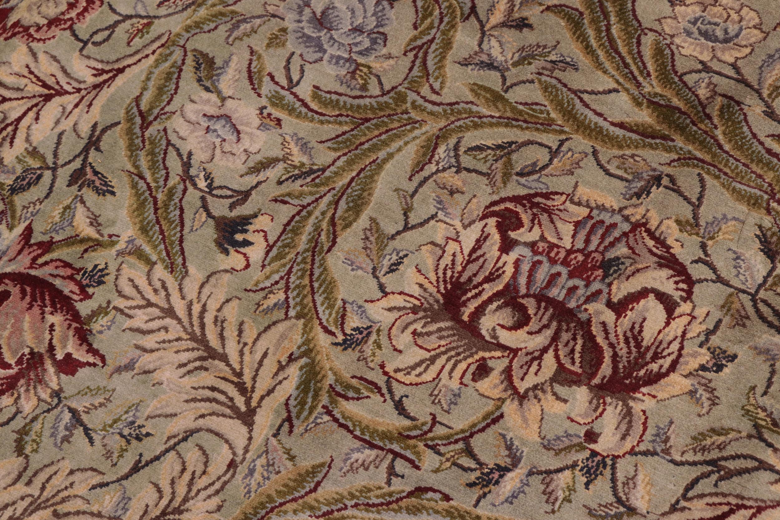 handmade Transitional Marry Gold Green Beige Hand Knotted RECTANGLE 100% WOOL area rug 10x14