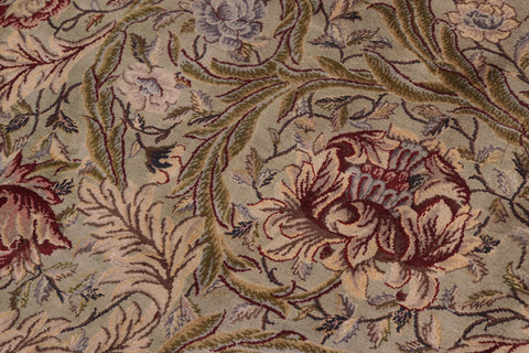 handmade Transitional Marry Gold Green Beige Hand Knotted RECTANGLE 100% WOOL area rug 10x14