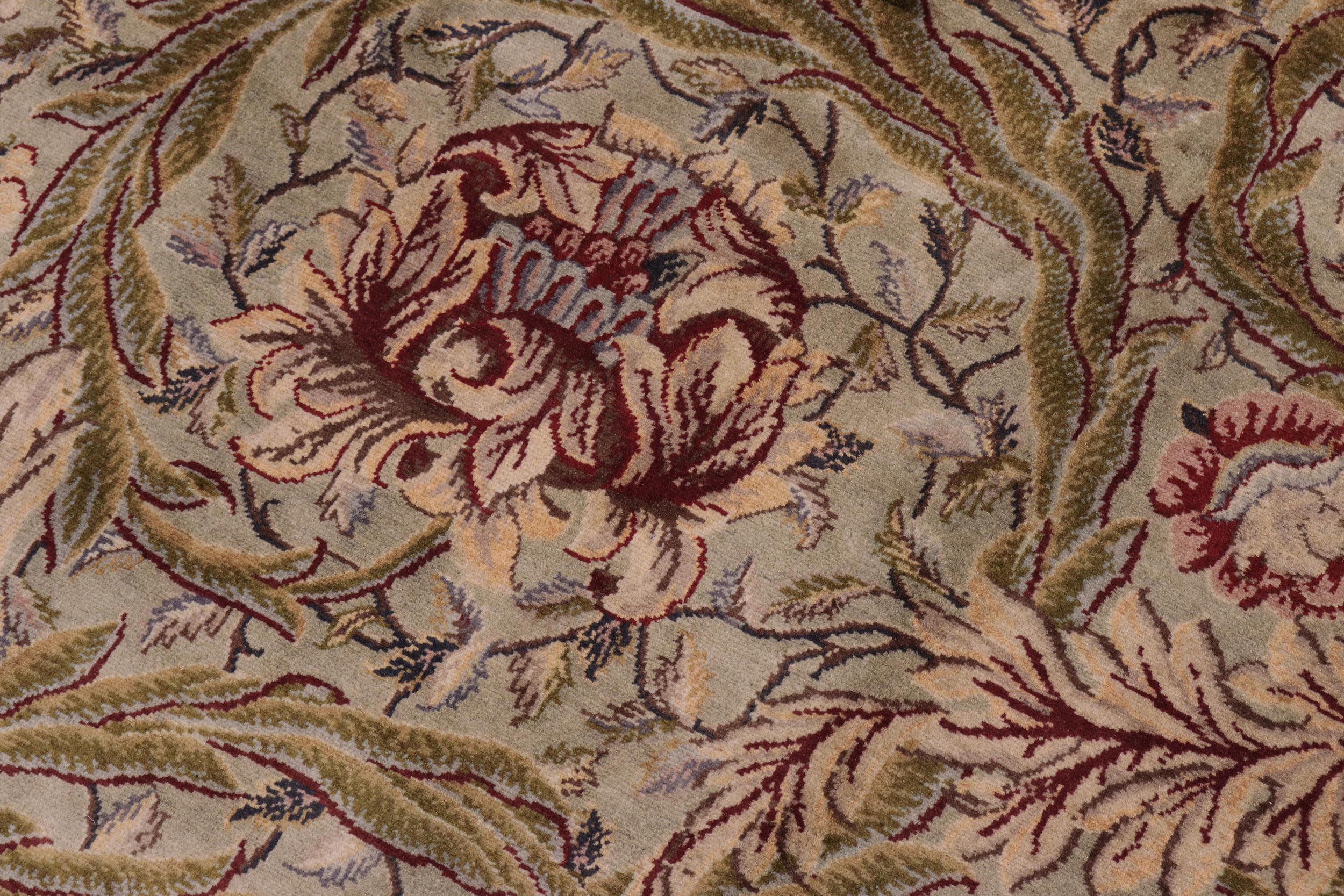 handmade Transitional Marry Gold Green Beige Hand Knotted RECTANGLE 100% WOOL area rug 10x14