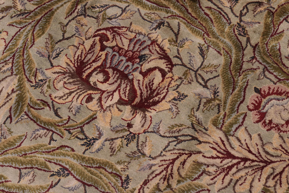 handmade Transitional Marry Gold Green Beige Hand Knotted RECTANGLE 100% WOOL area rug 10x14