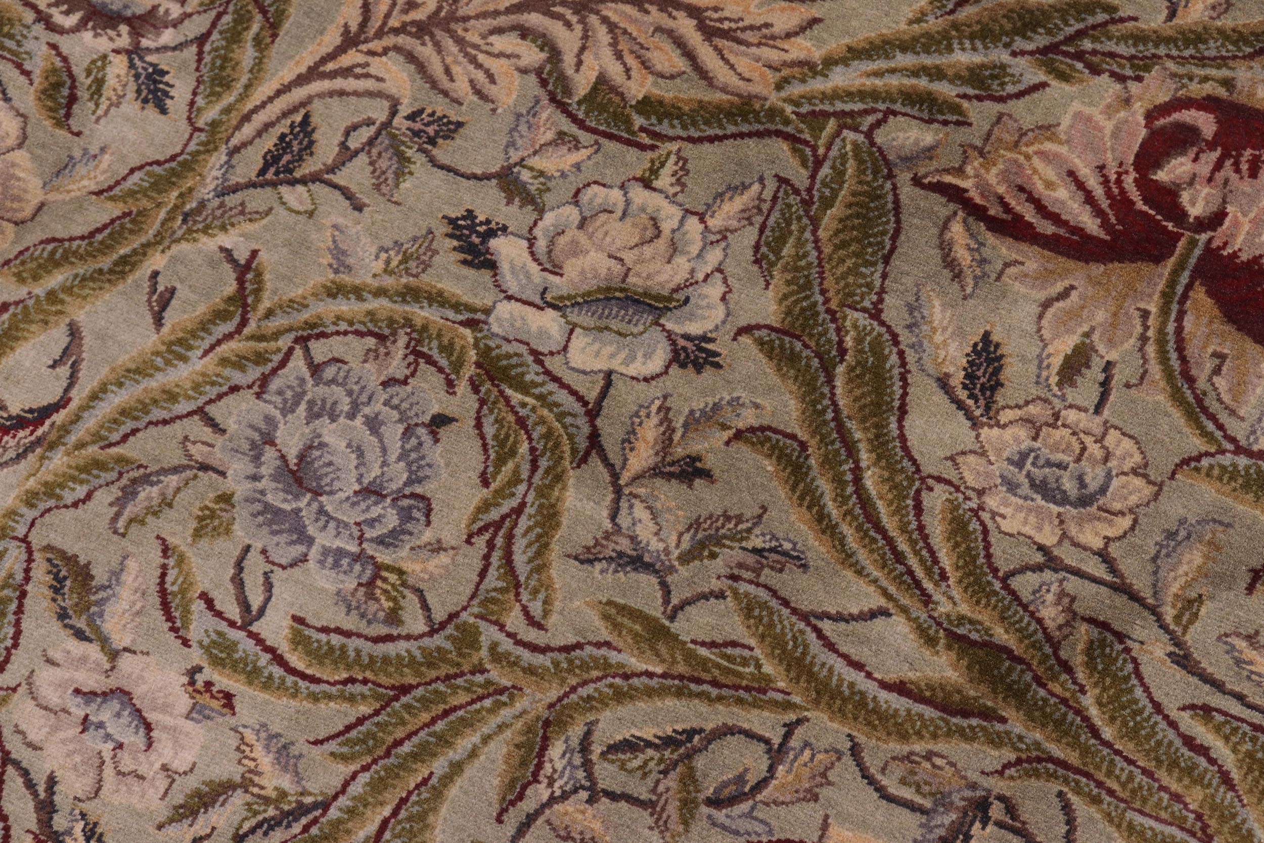 handmade Transitional Marry Gold Green Beige Hand Knotted RECTANGLE 100% WOOL area rug 10x14