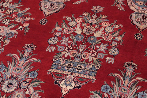 handmade Transitional Tabriz Red Black Hand Knotted RECTANGLE 100% WOOL area rug 10x15