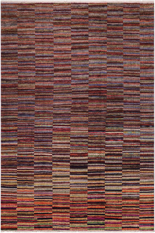 Tribal Reynaldo Rust/Blue High Low Wool Rug - 9'0'' x 11'10''