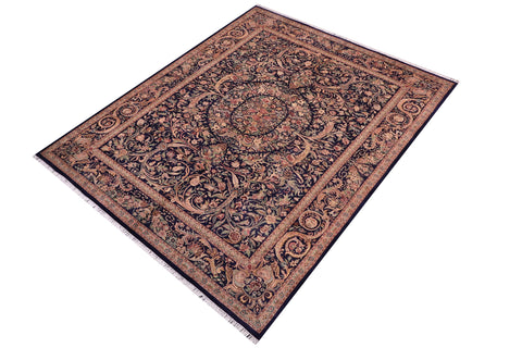handmade Traditional Tamour Blue Red Hand Knotted RECTANGLE 100% WOOL area rug 10x14