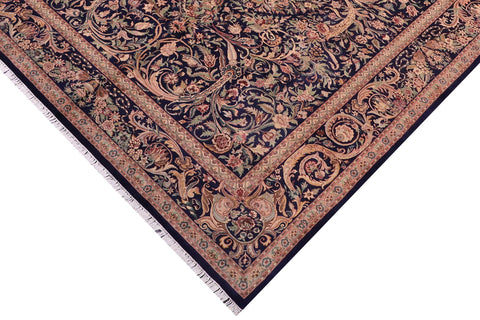 handmade Traditional Tamour Blue Red Hand Knotted RECTANGLE 100% WOOL area rug 10x14