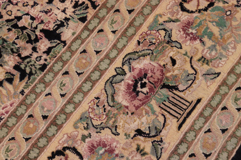handmade Transitional Inkalab Black Beige Hand Knotted RECTANGLE 100% WOOL area rug 10x14