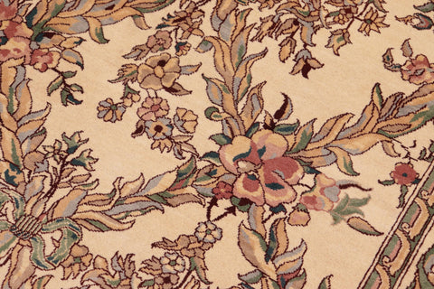 handmade Transitional Basan Beige Green Hand Knotted RECTANGLE 100% WOOL area rug 10x14