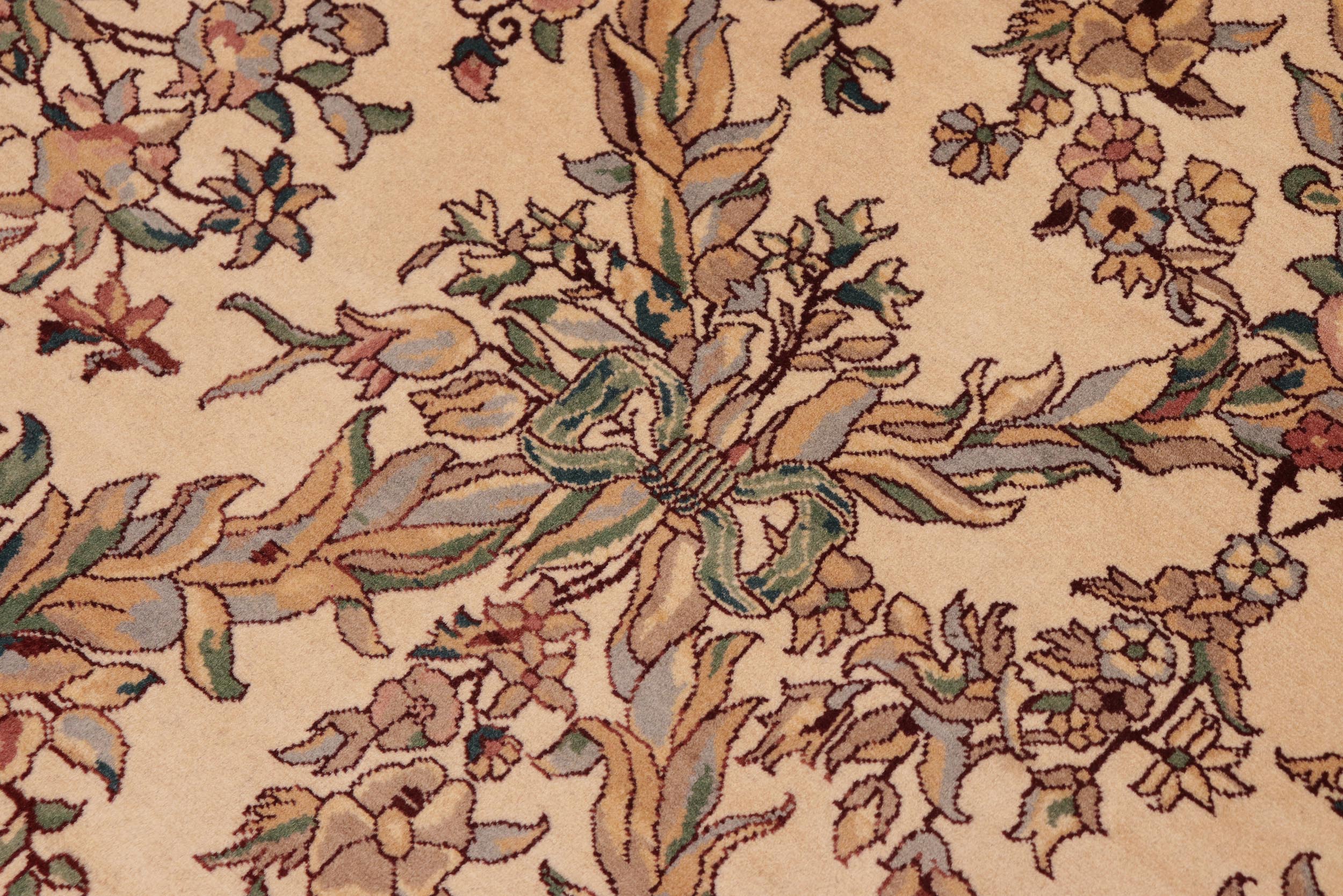 handmade Transitional Basan Beige Green Hand Knotted RECTANGLE 100% WOOL area rug 10x14