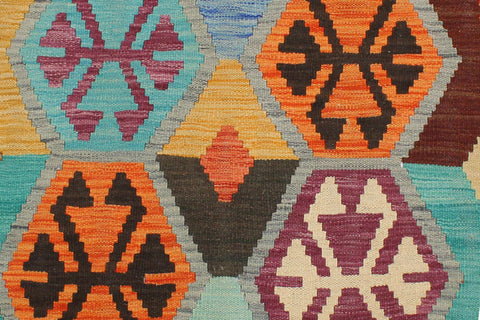 handmade Geometric Kilim Gray Rust Hand-Woven RECTANGLE 100% WOOL area rug 3 x 5
