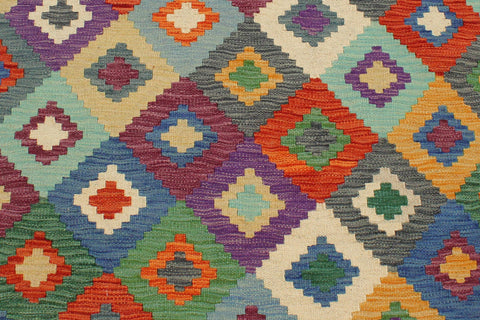 handmade Geometric Kilim Rust Beige Hand-Woven RECTANGLE 100% WOOL area rug 3 x 5