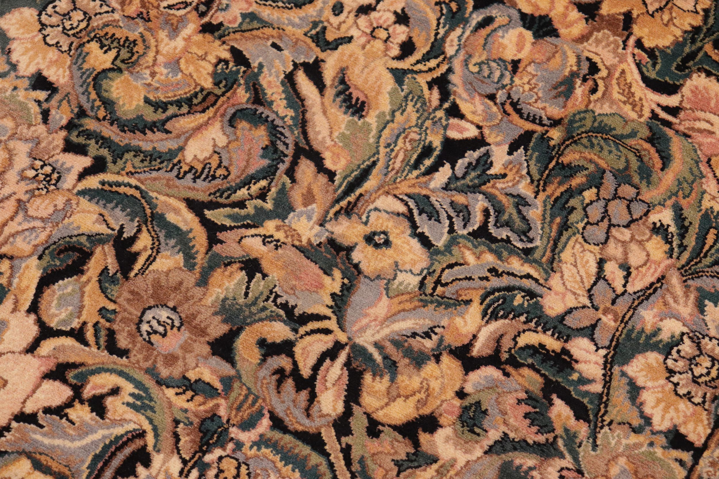 handmade Transitional Rimjim Black Gold Hand Knotted RECTANGLE 100% WOOL area rug 10x14