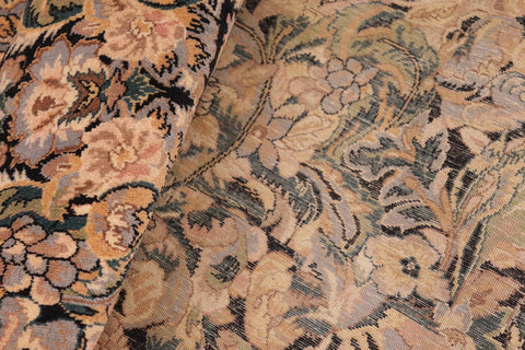 handmade Transitional Rimjim Black Gold Hand Knotted RECTANGLE 100% WOOL area rug 10x14