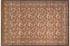 handmade Transitional Rimjim Black Gold Hand Knotted RECTANGLE 100% WOOL area rug 10x14