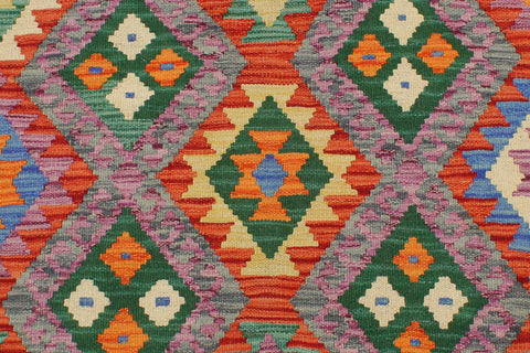 handmade Geometric Kilim Gray Rust Hand-Woven RECTANGLE 100% WOOL area rug 3 x 5