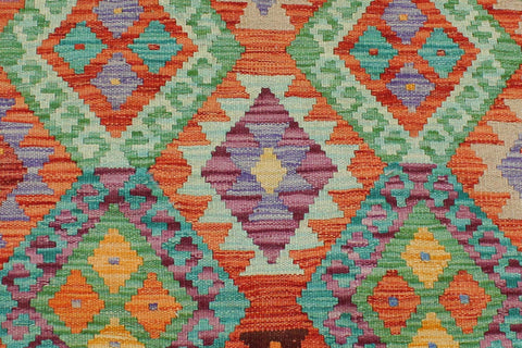 handmade Geometric Kilim Rust Brown Hand-Woven RECTANGLE 100% WOOL area rug 3 x 5