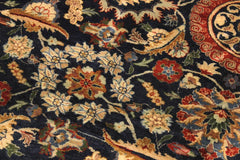 Vintage Agra Tabriz Johanna Blue/Tan Wool Rug - 10'3'' x 14'6''