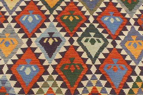 handmade Geometric Kilim Beige Green Hand-Woven RECTANGLE 100% WOOL area rug 5x6