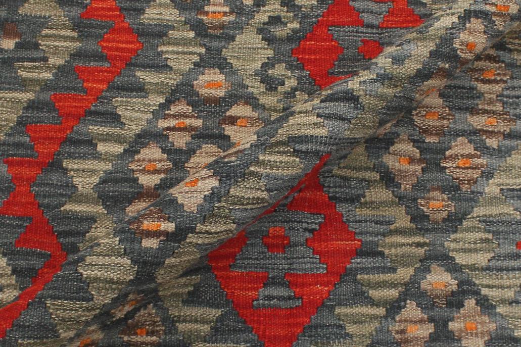 Flat Weave Kilim Antique Navaho Vintage handmade Geometric Kilim Charcoal Red Hand-Woven Rectangle 100% Wool Area Rug 4x6 