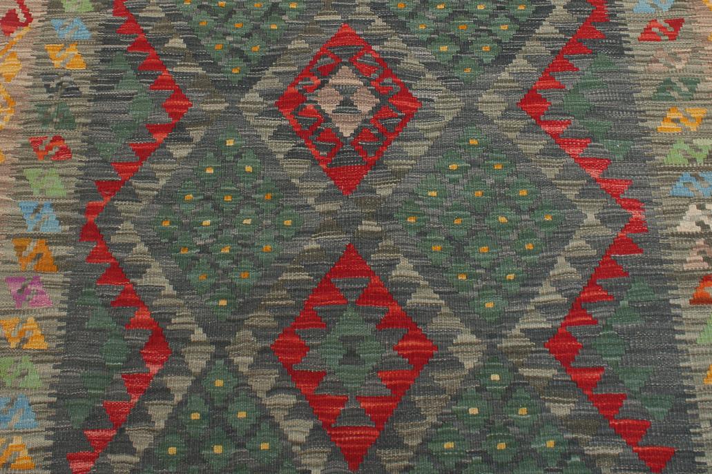 Flat Weave Kilim Antique Navaho Vintage handmade Geometric Kilim Beige Brown Hand-Woven Rectangle 100% Wool Area Rug 4x6 