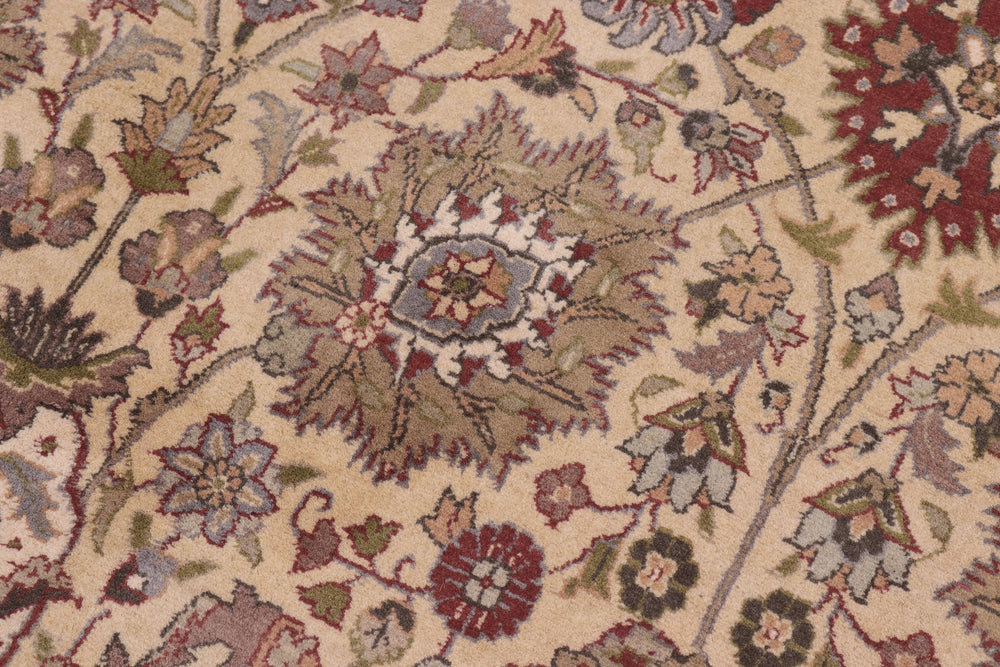 handmade Transitional Tabriz Gold Green Hand Knotted RECTANGLE 100% WOOL area rug 10x14