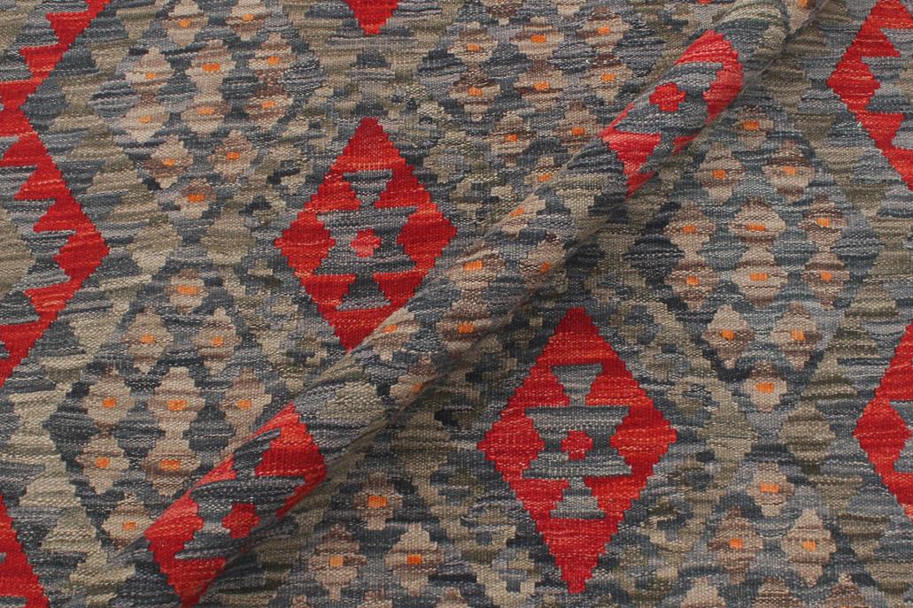 Flat Weave Kilim Antique Navaho Vintage handmade Geometric Kilim Charcoal Red Hand-Woven Rectangle 100% Wool Area Rug 5x7 