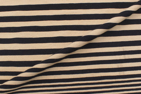handmade Modern Kilim Beige Black Hand-Woven RECTANGLE 100% WOOL area rug 6' x 8'