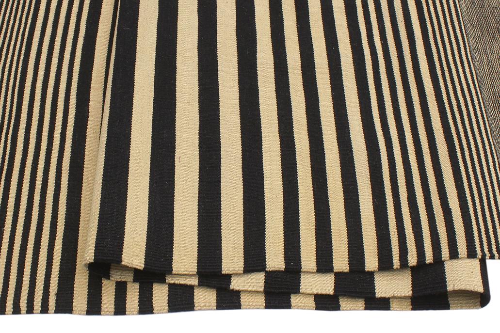 Flat Weave Kilim Antique Navaho Vintage handmade Modern Kilim Beige Black Hand-Woven Rectangle 100% Wool Area Rug 6x8 