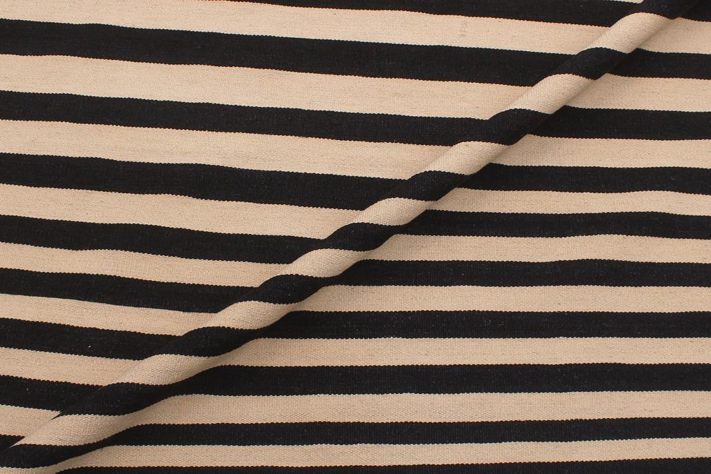 Flat Weave Kilim Antique Navaho Vintage handmade Modern Kilim Beige Black Hand-Woven Rectangle 100% Wool Area Rug 6x8 