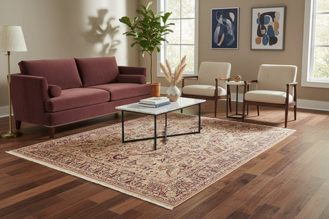 handmade Traditional Aness Beige Rust Hand Knotted RECTANGLE 100% WOOL area rug 10x13