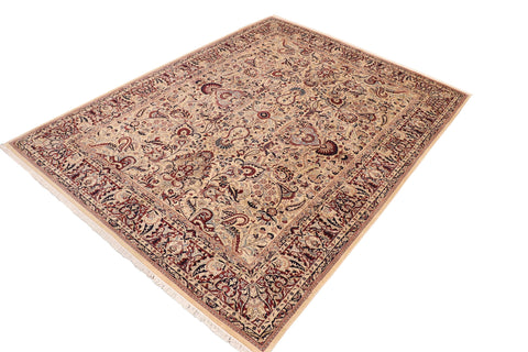 handmade Traditional Aness Beige Rust Hand Knotted RECTANGLE 100% WOOL area rug 10x13