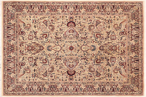 handmade Traditional Aness Beige Rust Hand Knotted RECTANGLE 100% WOOL area rug 10x13