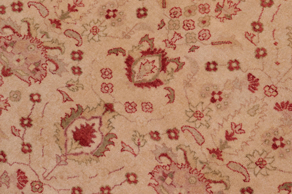 handmade Transitional Lahore Gold Gold Hand Knotted RECTANGLE 100% WOOL area rug 10' x 14'