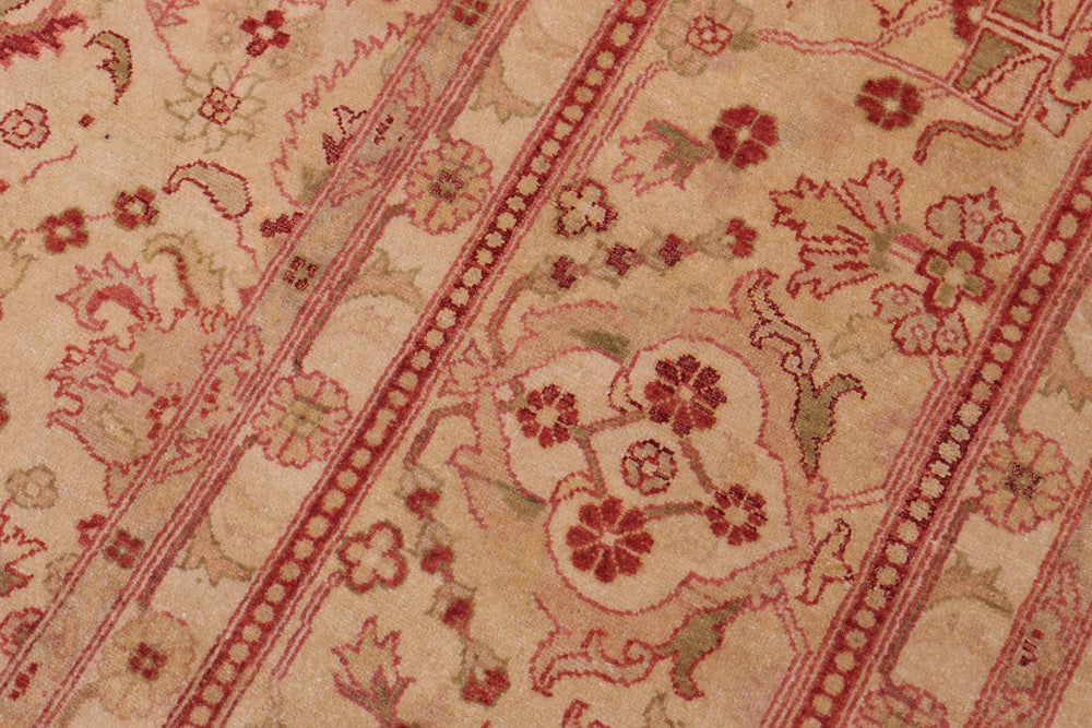 handmade Transitional Lahore Gold Gold Hand Knotted RECTANGLE 100% WOOL area rug 10' x 14'