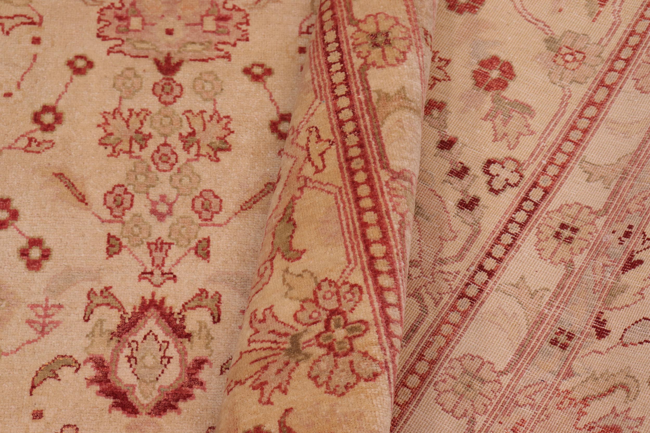 handmade Transitional Lahore Gold Gold Hand Knotted RECTANGLE 100% WOOL area rug 10' x 14'