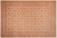 handmade Transitional Lahore Gold Gold Hand Knotted RECTANGLE 100% WOOL area rug 10' x 14'