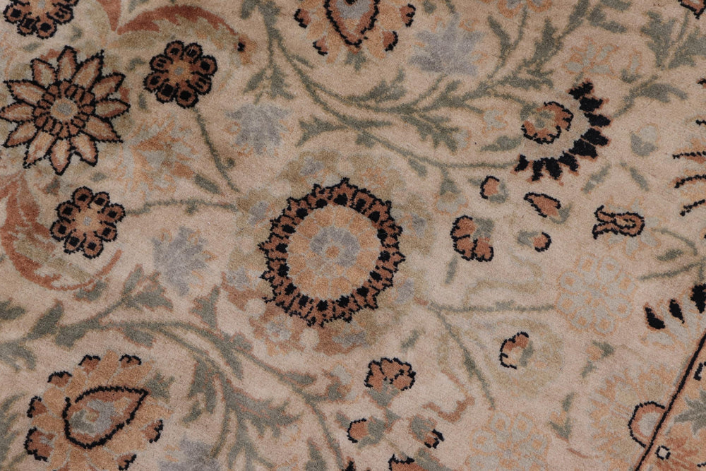 handmade Transitional New Asif Beige Gold Hand Knotted RECTANGLE 100% WOOL area rug 10x14