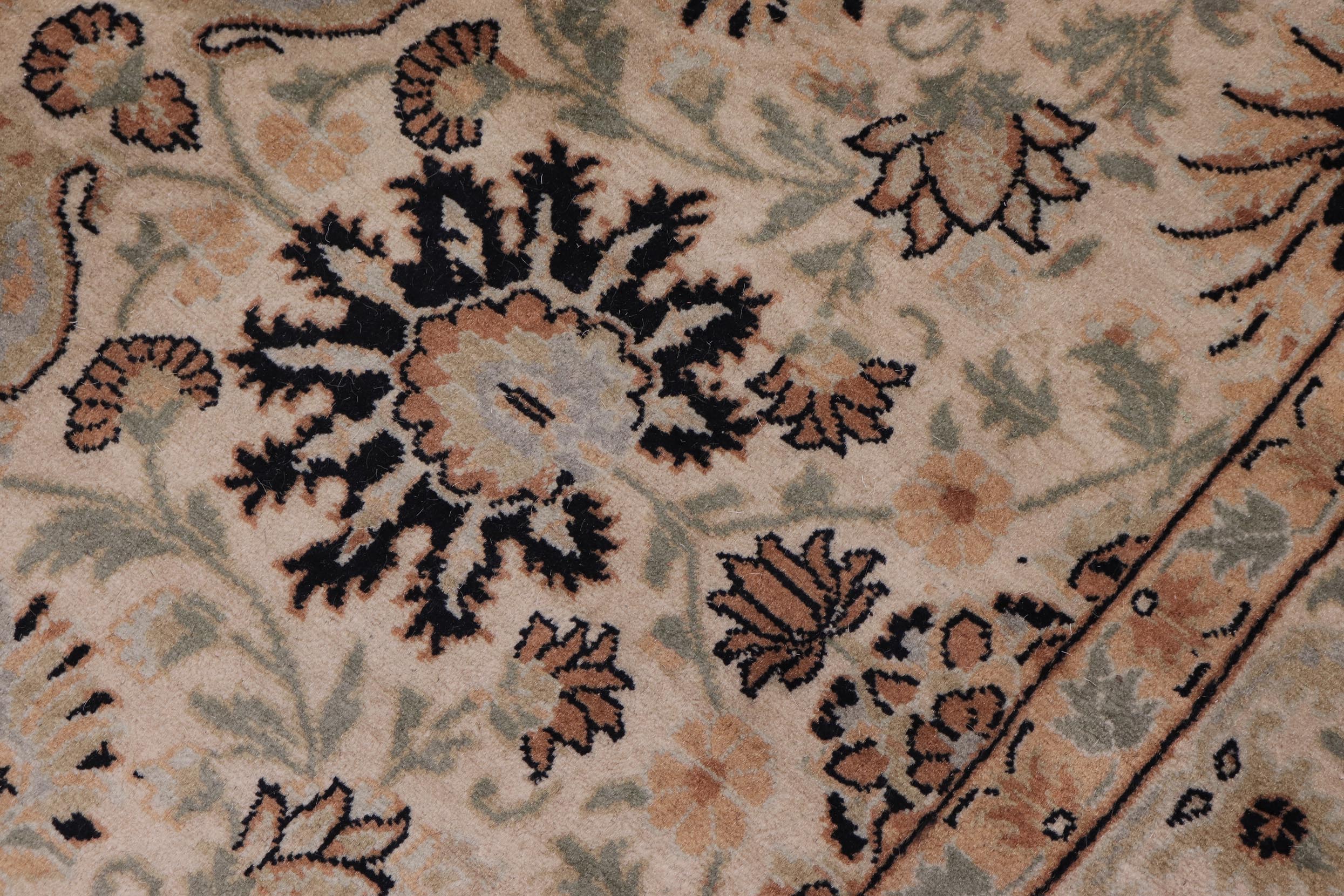handmade Transitional New Asif Beige Gold Hand Knotted RECTANGLE 100% WOOL area rug 10x14