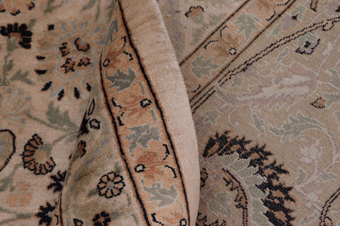 handmade Transitional New Asif Beige Gold Hand Knotted RECTANGLE 100% WOOL area rug 10x14