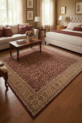 handmade Transitional Lahore Copper Tan Hand Knotted RECTANGLE 100% WOOL area rug 10' x 14'