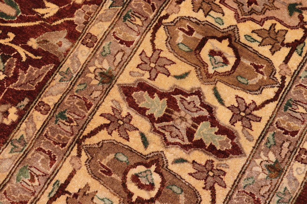handmade Transitional Lahore Copper Tan Hand Knotted RECTANGLE 100% WOOL area rug 10' x 14'
