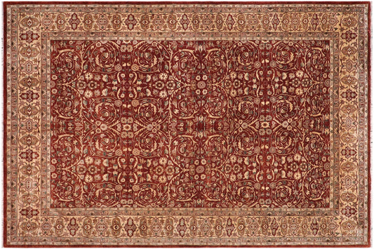 handmade Transitional Lahore Copper Tan Hand Knotted RECTANGLE 100% WOOL area rug 10' x 14'