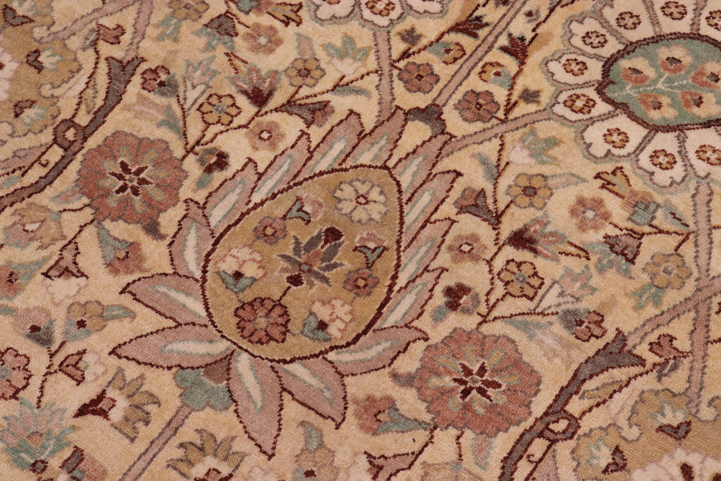 handmade Traditional Design Gold Lt. Gold Hand Knotted RECTANGLE 100% WOOL area rug 10' x 14'