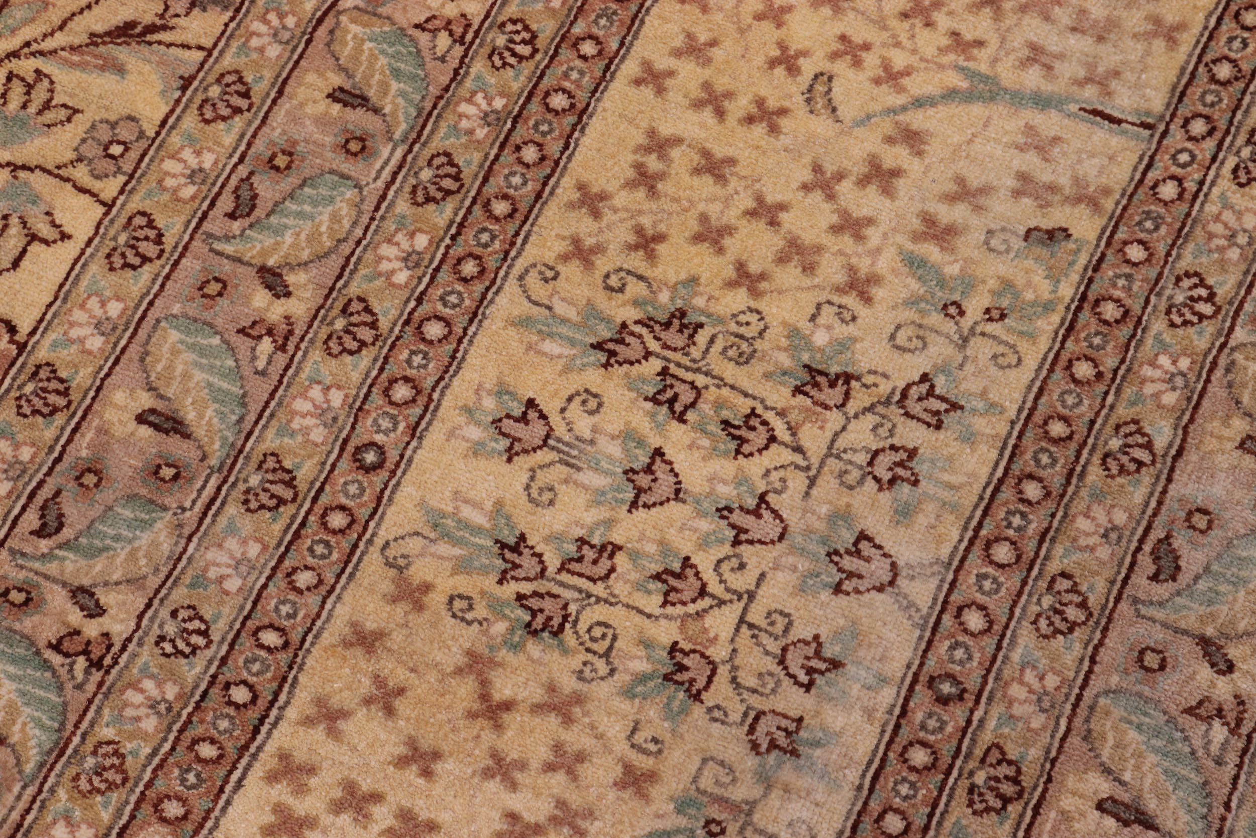 handmade Traditional Design Gold Lt. Gold Hand Knotted RECTANGLE 100% WOOL area rug 10' x 14'