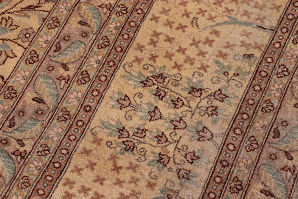 handmade Traditional Design Gold Lt. Gold Hand Knotted RECTANGLE 100% WOOL area rug 10' x 14'