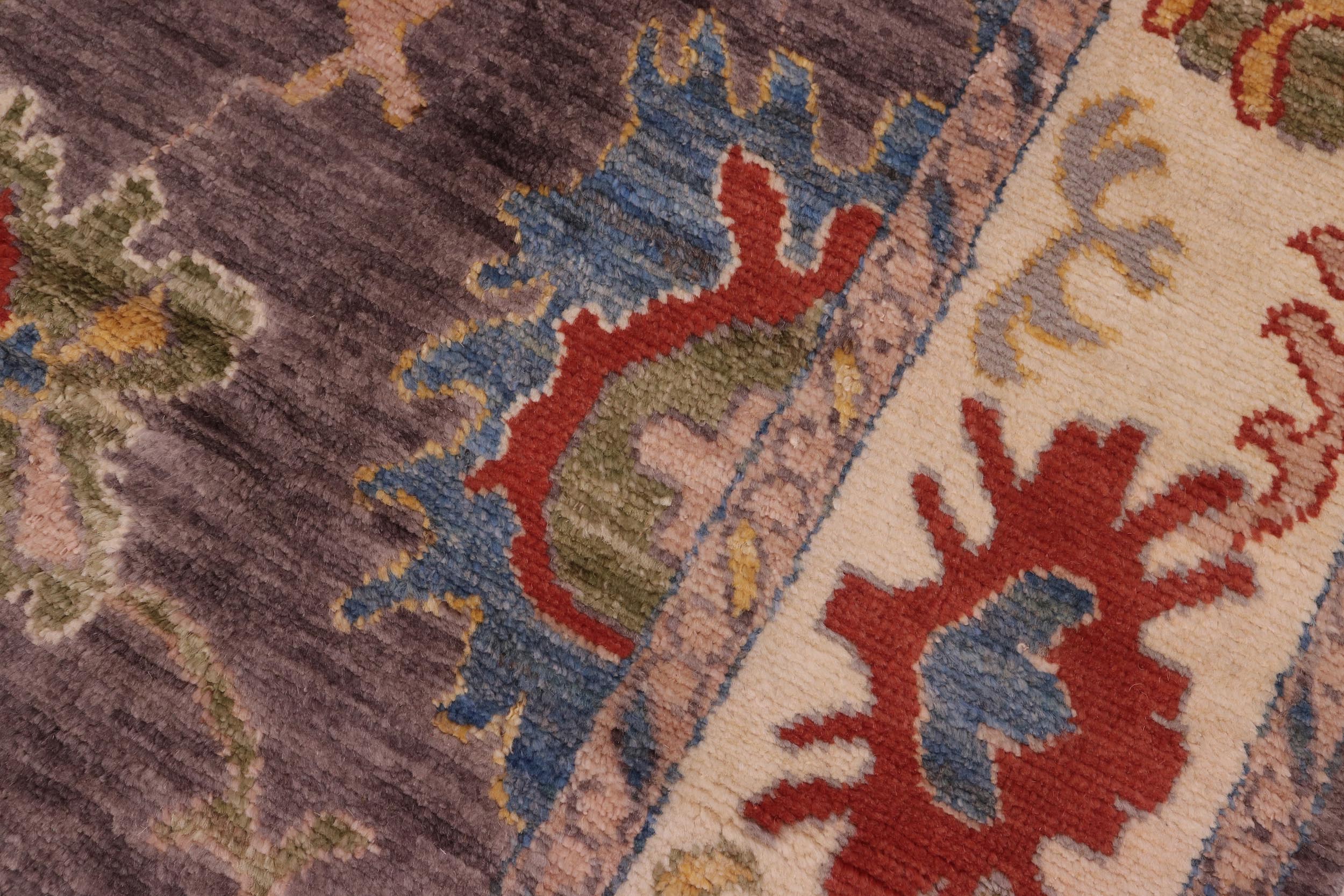 handmade Traditional Oushak Gray Beige Hand Knotted RECTANGLE 100% WOOL area rug 8' x 10'